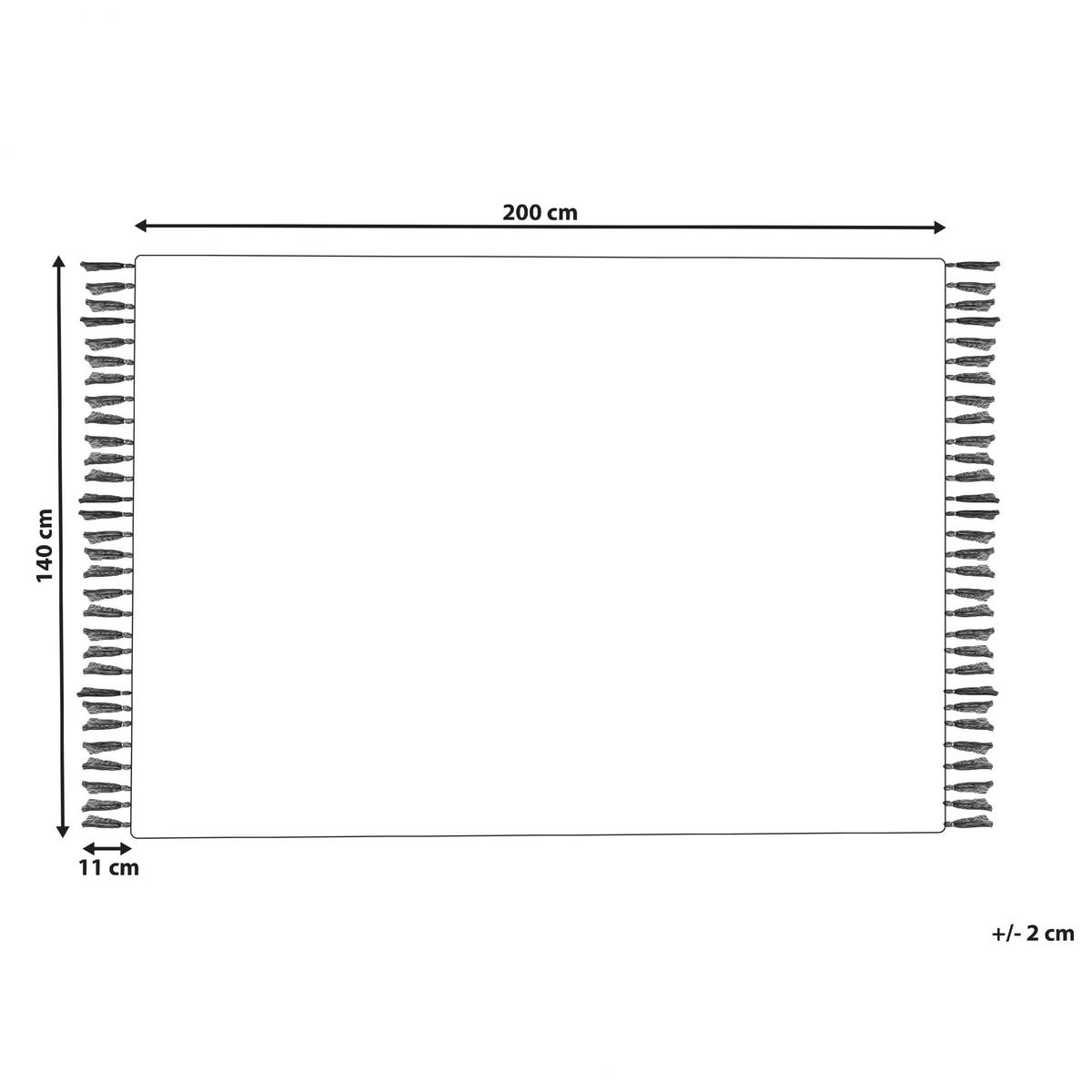 TEPPICH geflochten Fener 200/140 cm - Multicolor, Naturmaterialien (140/200cm) - Beliani