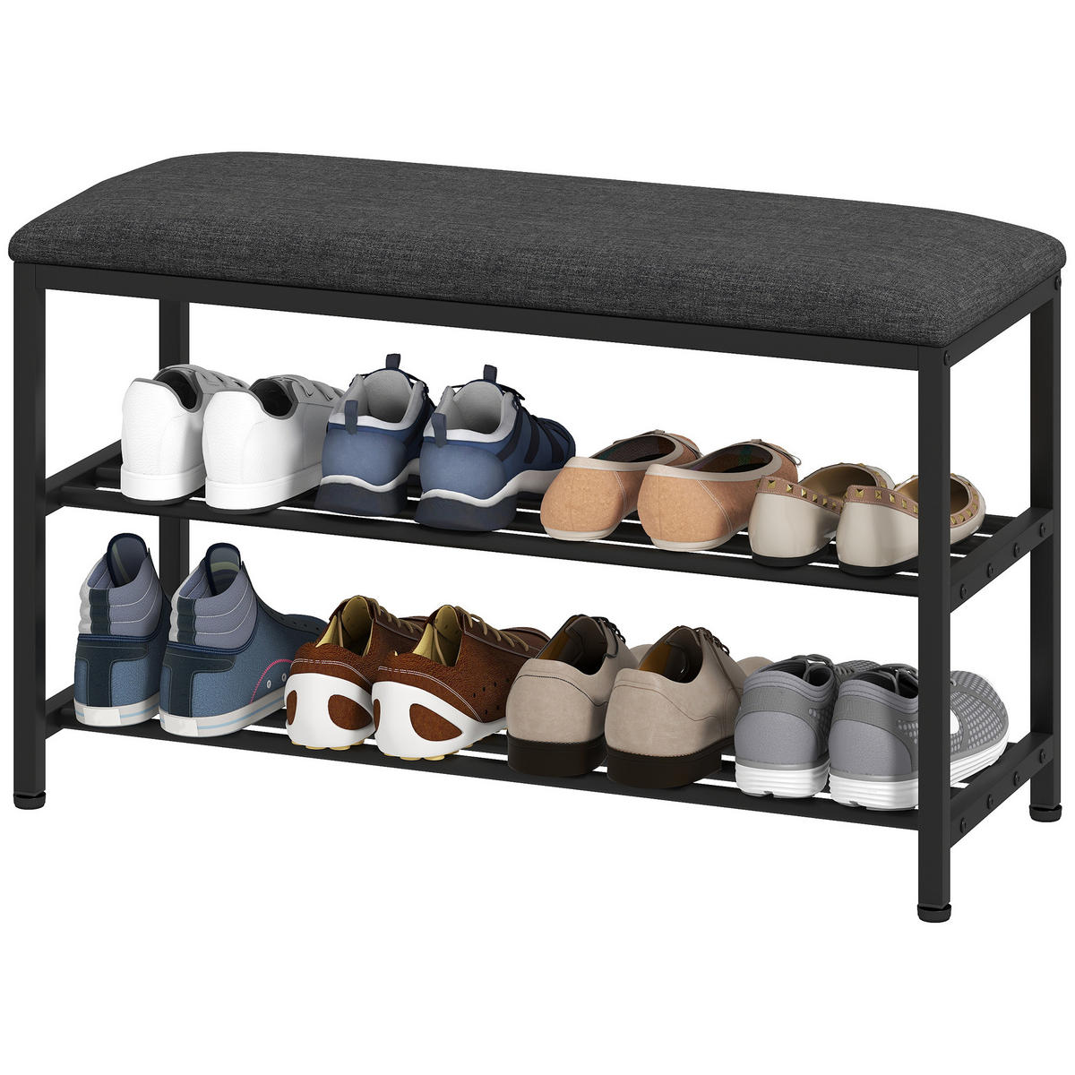 SCHUHBANK DE-09747 Schwarz - Schwarz, Metall (81/50/31cm) - ComfortXL