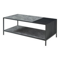 COUCHTISCH Pärghos 120/60/45 cm - Schwarz/Grau, Holzwerkstoff/Metall (60/120/45cm) - [en.casa]