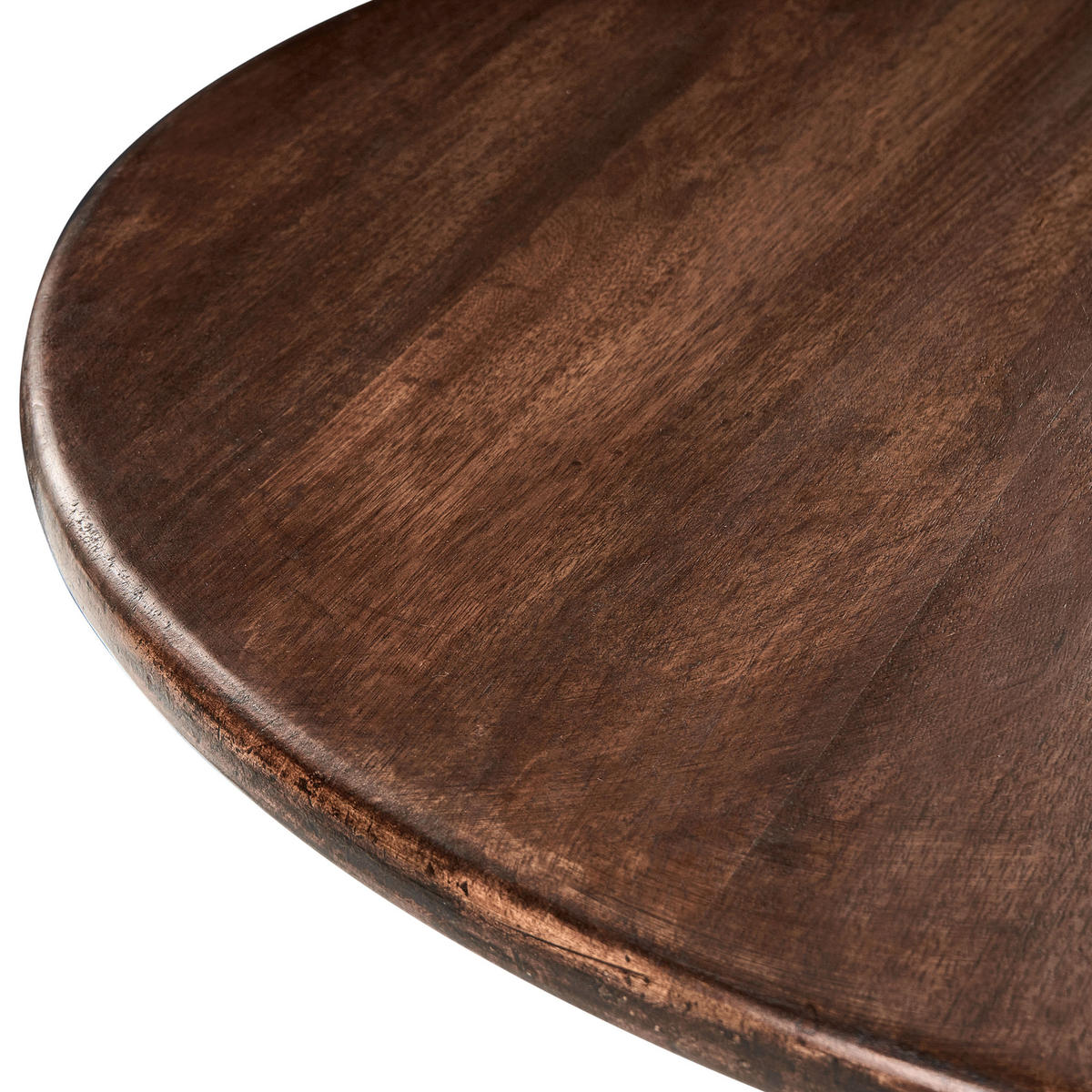 MATBORD mörkbrunt 120/120 cm mangoträ Silvon - Mörkbrun, Trä (120/120/70cm) - Beliani