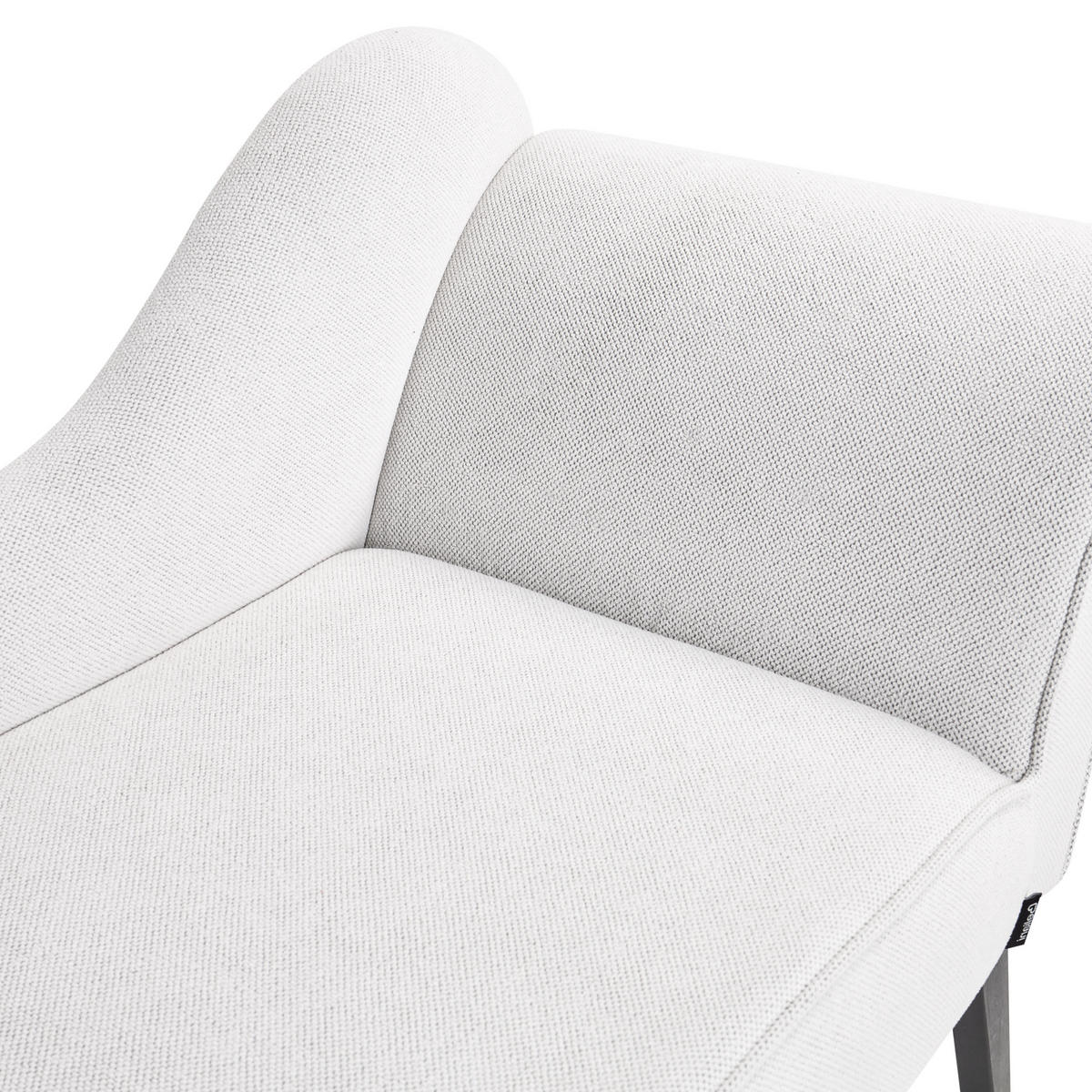 CHAISELONGUE weiß rechtsseitig Biarritz - Schwarz/Weiß, Textil (118/77/60cm) - Beliani