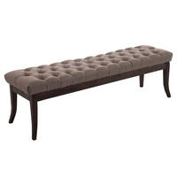 SITZBANK 150/38 cm Stoff Taupe - Taupe, Holz/Textil (150/46/38cm) - CLP