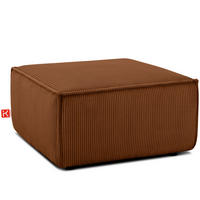SITZPOUF NAPI gefederte Sitzfläche, rot - Rot/Schwarz, Textil (83/45/83cm) - KONSIMO®