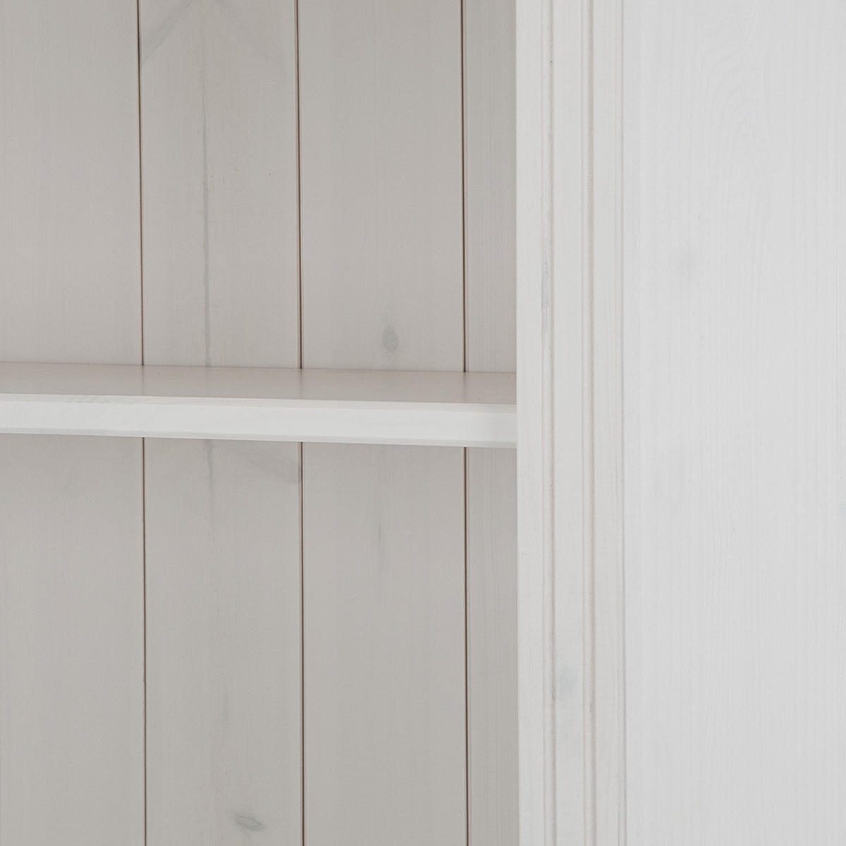 REGALWAND - Kiefer massiv, Typ A - Weiß/Kieferfarben, Holz (148/223/37cm) - home24