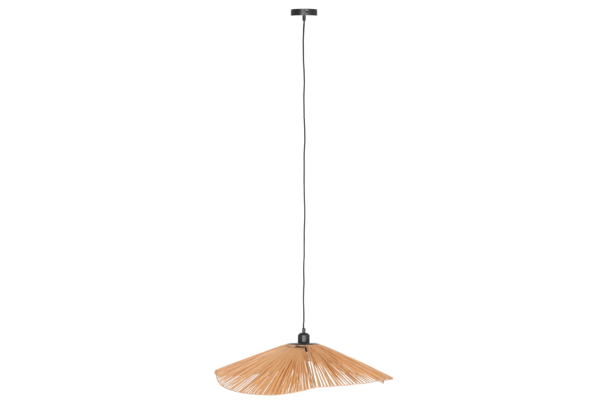 DECKENLEUCHTE Leija Ø 68 cm - Braun, Naturmaterialen (68/68/138cm)