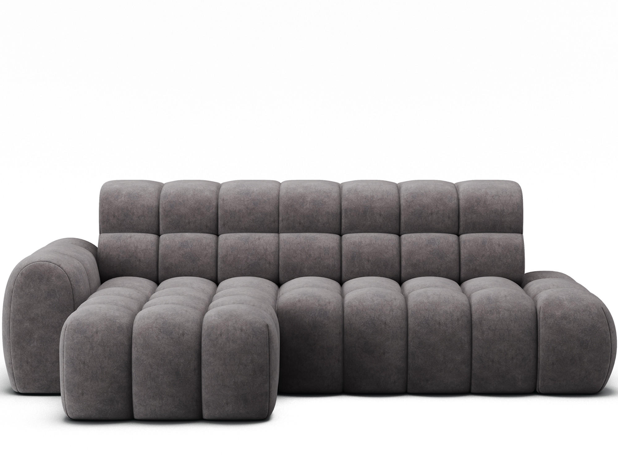 ECKSOFA Lorveno L - Grau (Aura 04) - Grau, Holzwerkstoff (283/165cm)