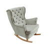 SCHAUKELSESSEL mit gepolstertem Sitz und Armlehnen, 102x81x95 cm, Asche_29856 - Buchefarben/Silbereichenfarben, Holz/Textil (81/102/95cm) - DomoHome