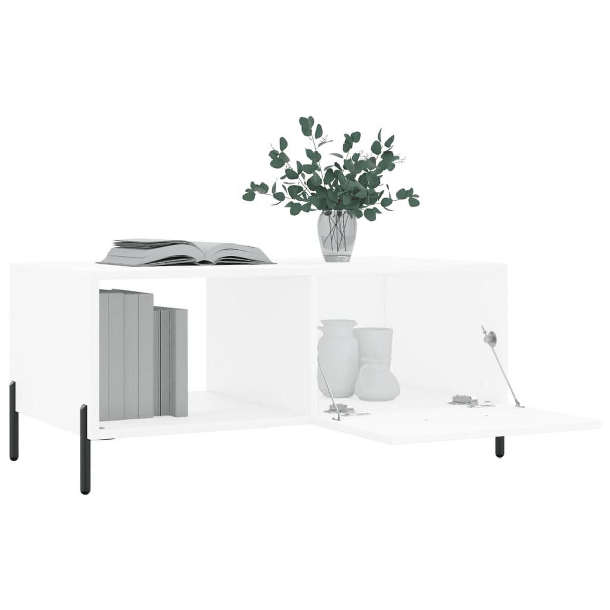 COUCHTISCH Weiß 90x50x40 cm Holzwerkstoff - Weiß, Holzwerkstoff (90/50/40cm) - furnicato