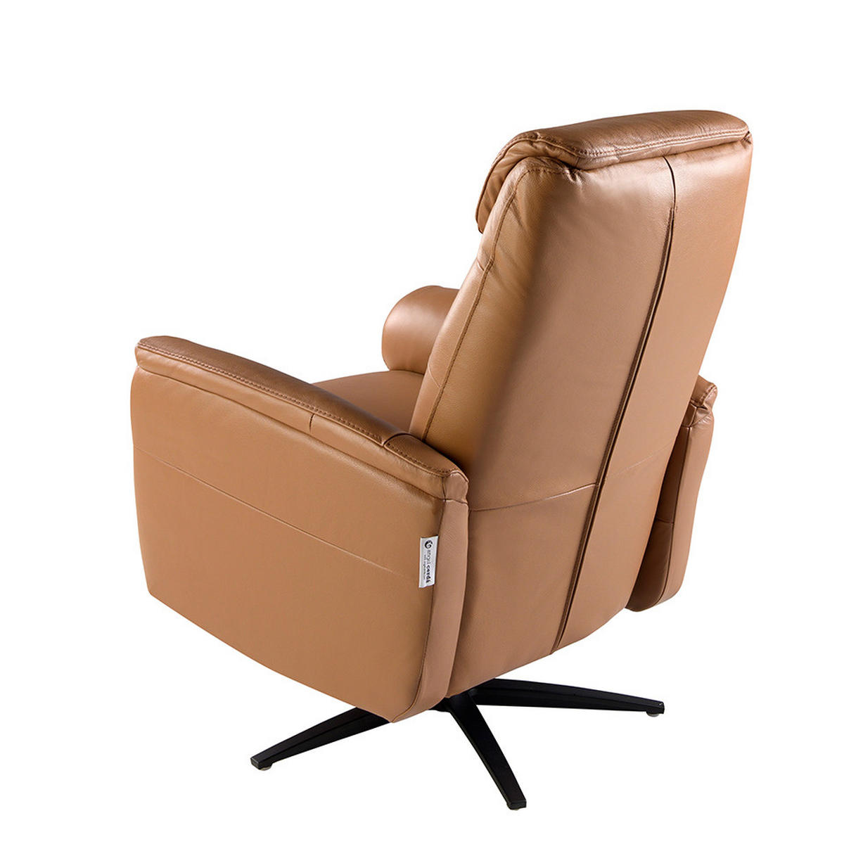 FERNSEHSESSEL Braun Schwarz 78/96/105 cm - Schwarz/Braun, Leder (78/105/96cm) - ANGEL CERDA