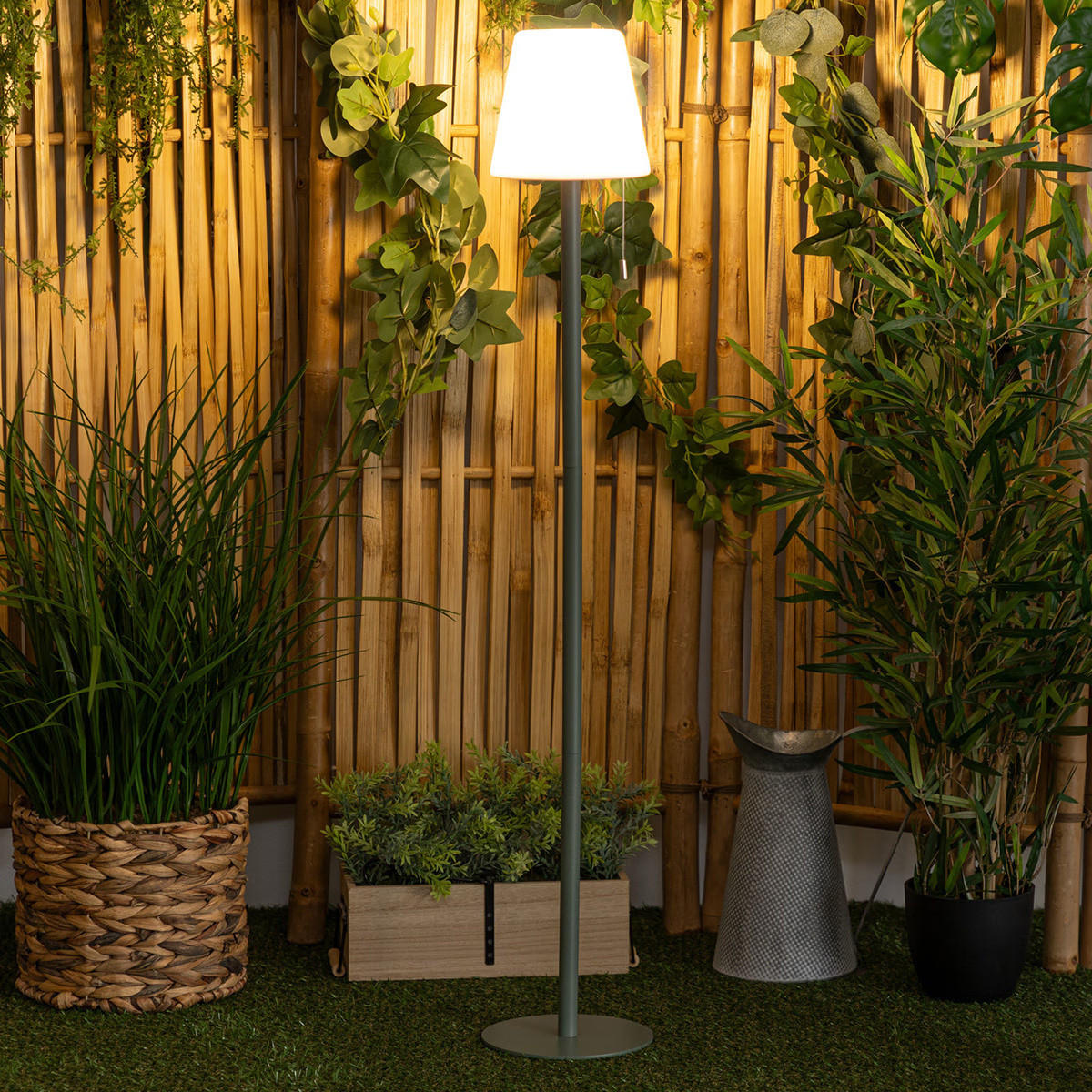 GARTENLAMPE Zack 108 cm - Schwarz, Metall (18/18/108cm) - Atmosphera Createur d´interieur