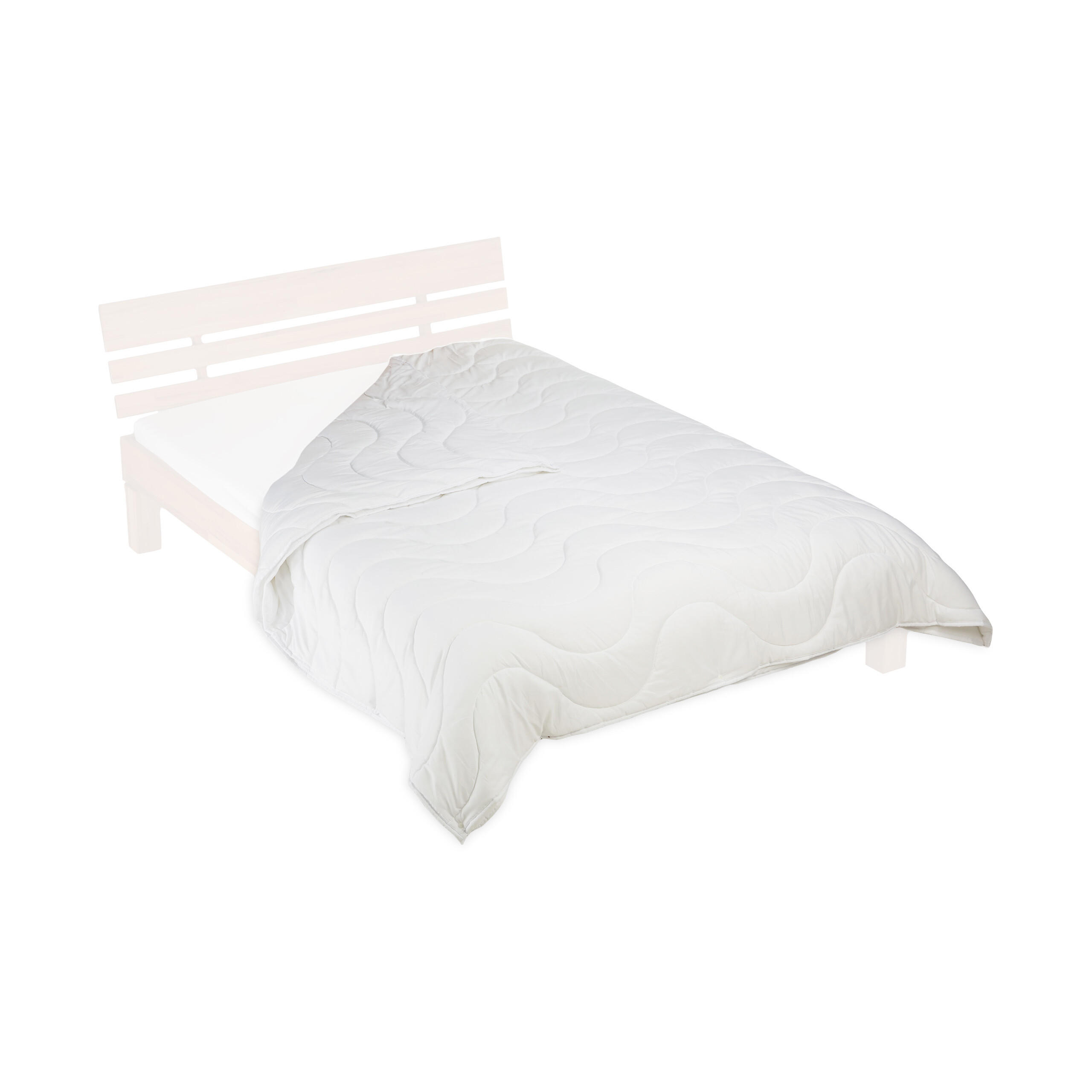 BETTDECKE - Weiß, Textil (200/220cm) - Relaxdays