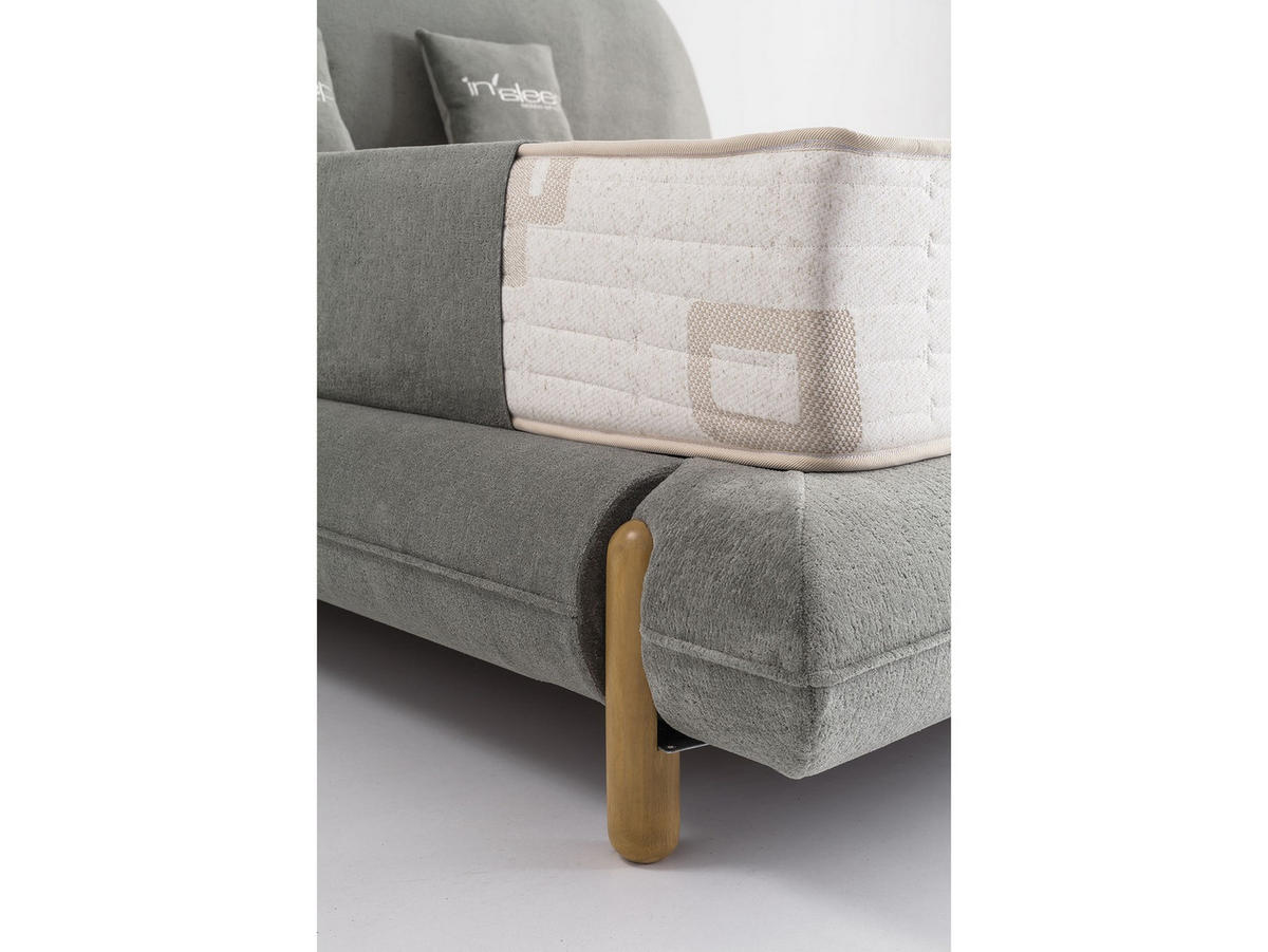 POLSTERBETT Tokyo Grau 150x200 Grau - Grau, Textil/Metall (150/200cm) - Villa Möbel
