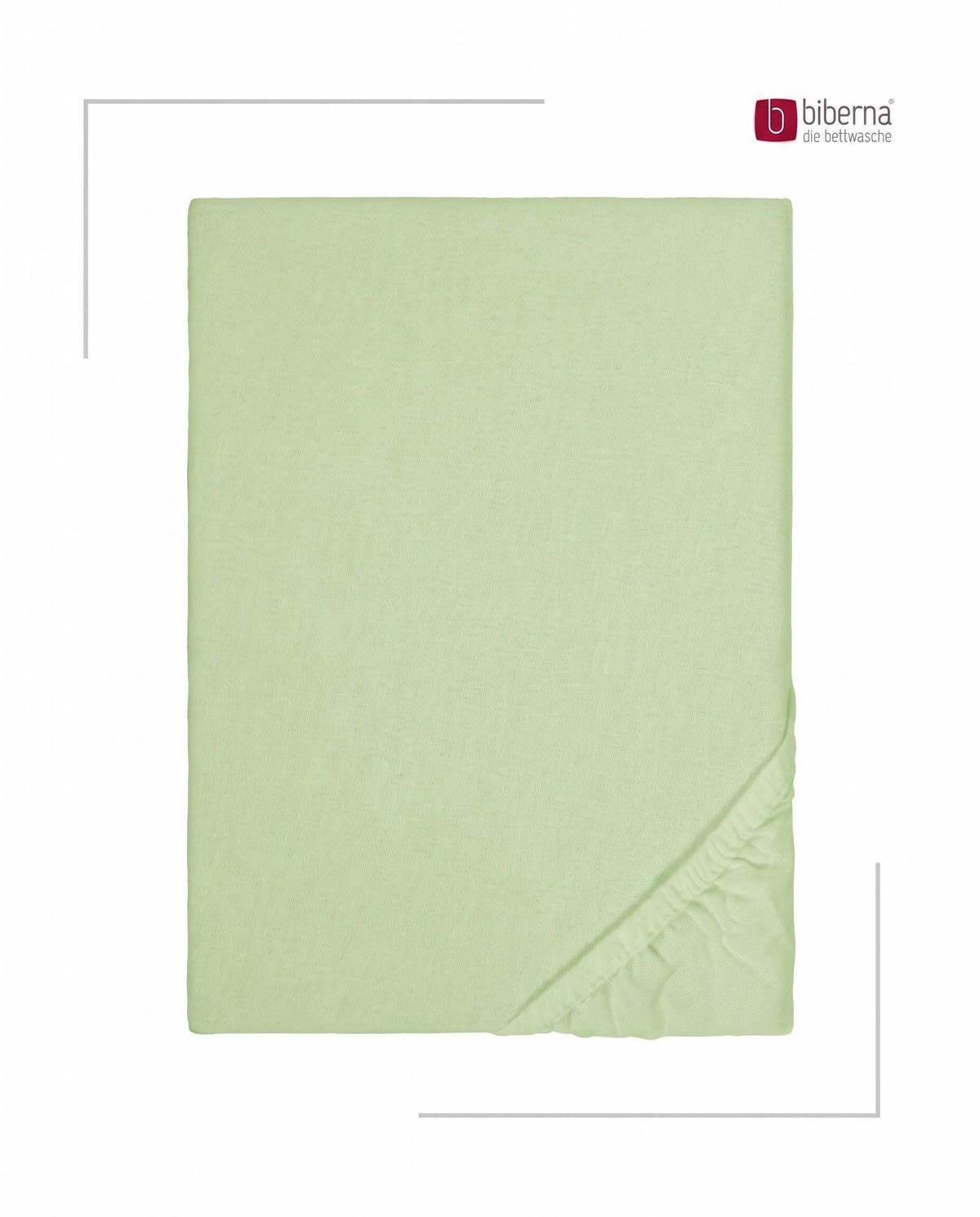 SPANNBETTTUCH Premium Biber pistaziengrün, 140x200 cm - 160x200 cm - Hellgrün, Textil (160/200cm) - biberna