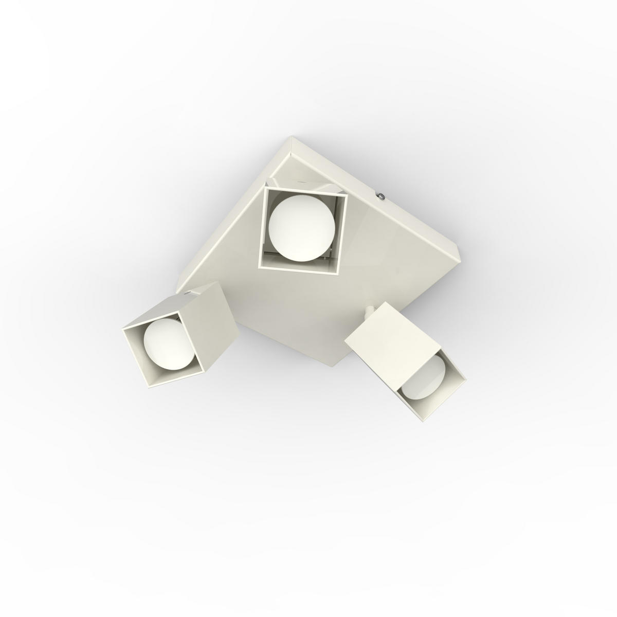 DECKENLEUCHTE - Weiß Hochglanz, Metall (25/25/18cm) - Lumicom