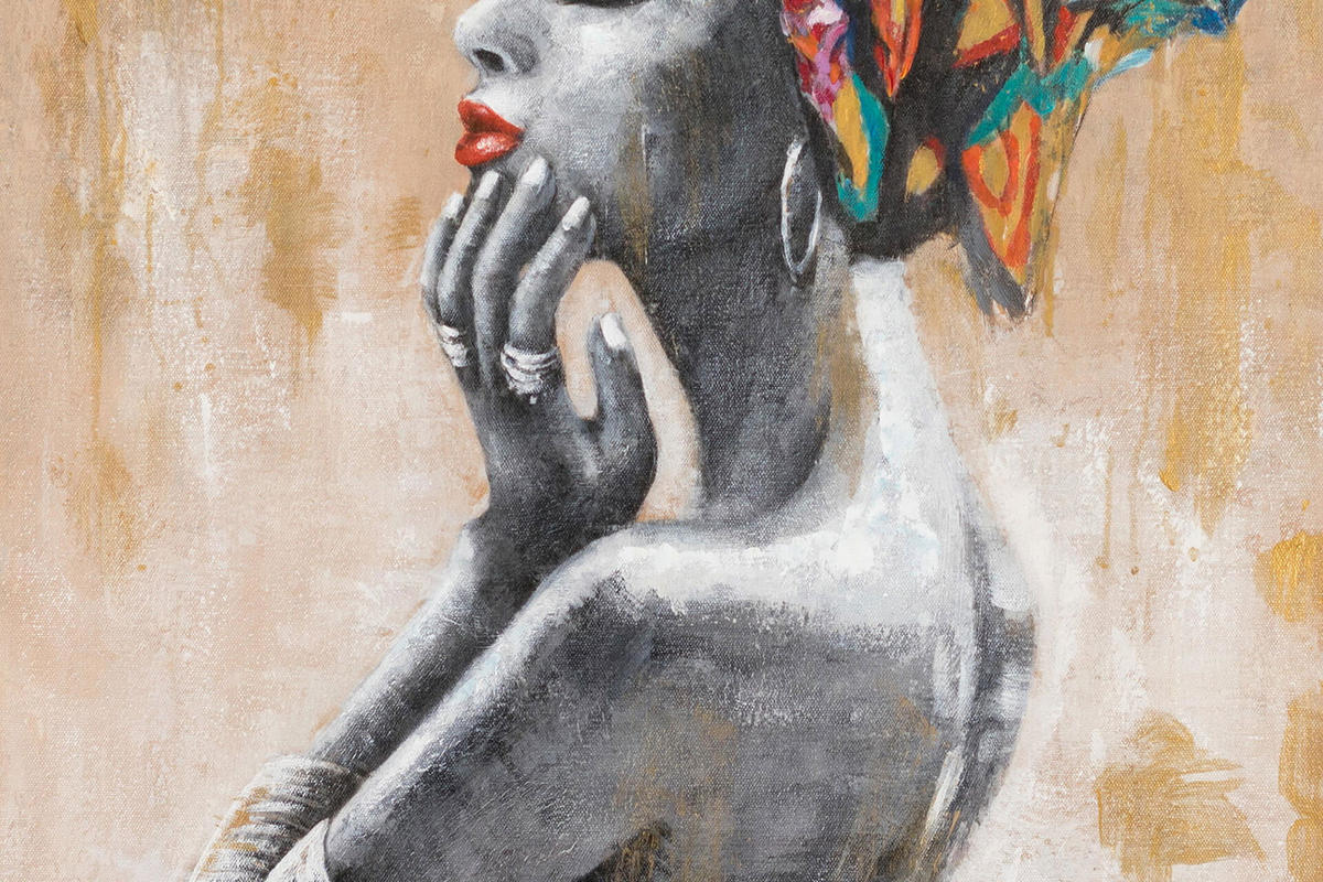 ACRYLBILD HANDGEMALT 70/100 cm - Beige/Multicolor, Holz/Textil (1.74/100cm) - KUNSTLOFT