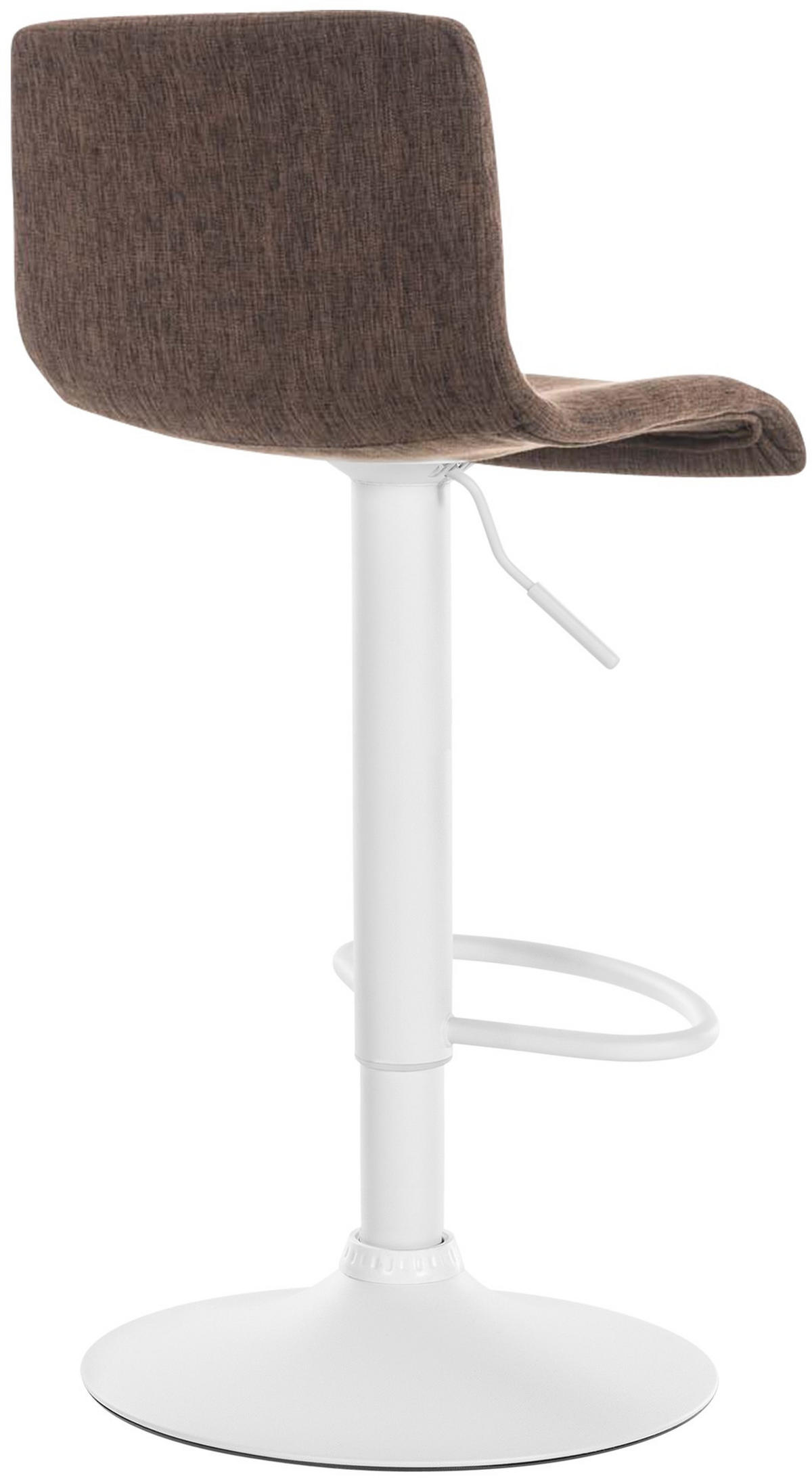 BARHOCKER Stoff braun - Weiß/Braun, Textil/Metall (39/84/36cm) - CLP