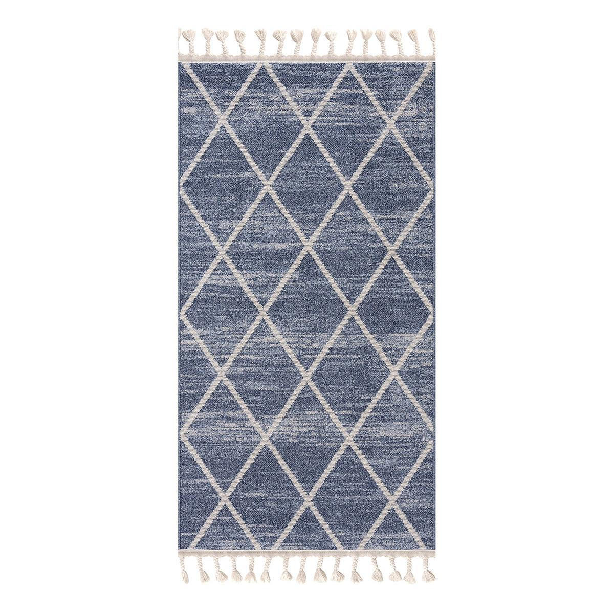 KURZFLOR-TEPPICH Art 2646 Blau 80x300 cm - Blau, Textil (80/300cm) - carpet city