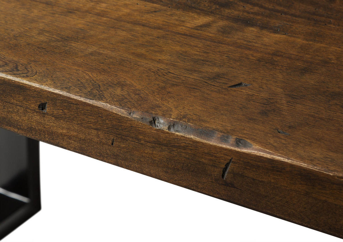 ESSTISCH Mango 200x100x76 braun lackiert RAILWAY #406 - Braun, Holz (200/100/76cm) - Massivmoebel24