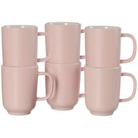 KAFFEEBECHER Jasper rosé 285 ml 6er Set - Rosa, Keramik (0.285L) - Ritzenhoff Breker