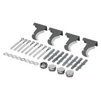 HALTERUNG FÜR DESIGNHEIZKÖRPER Anthrazit - Anthrazit, Kunststoff (2/3.5/5cm) - LuxeBath