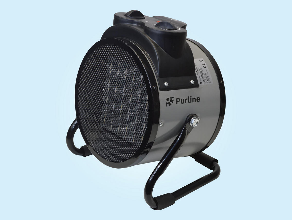 STAND-THERMOVENTILATOR Grau mit Leistungskontrolle 2000 W - Grau, Kunststoff (22/26/18cm) - Purline