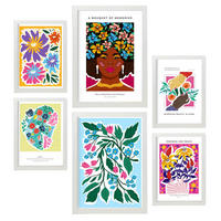 POSTER Set Mit 6 Charmantes A3 & A4 Weißer Rahmen - Weiß, Papier (29/3cm) - Nacnic