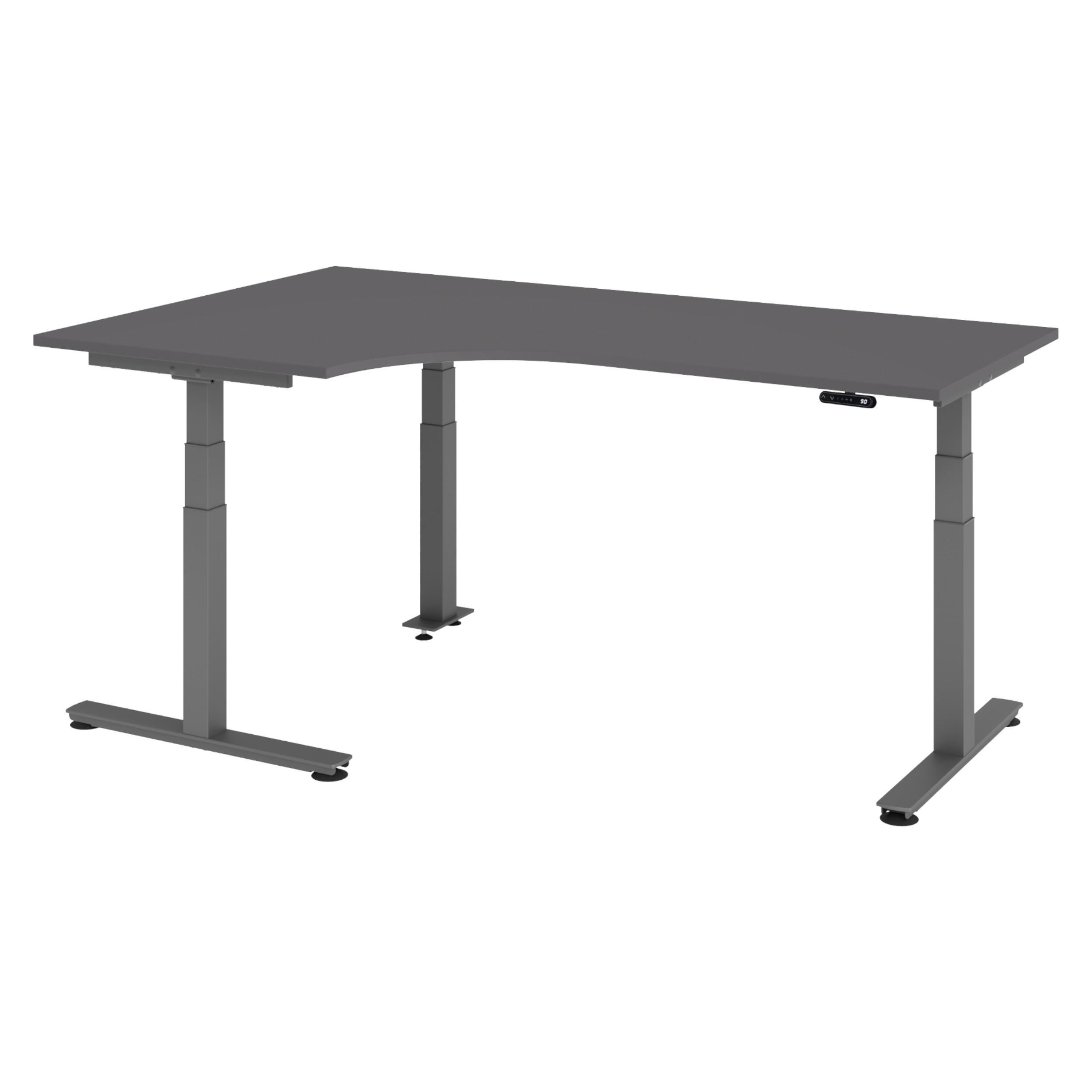 bümö Schreibtisch Graphit, Graphit 200x74x120 cm