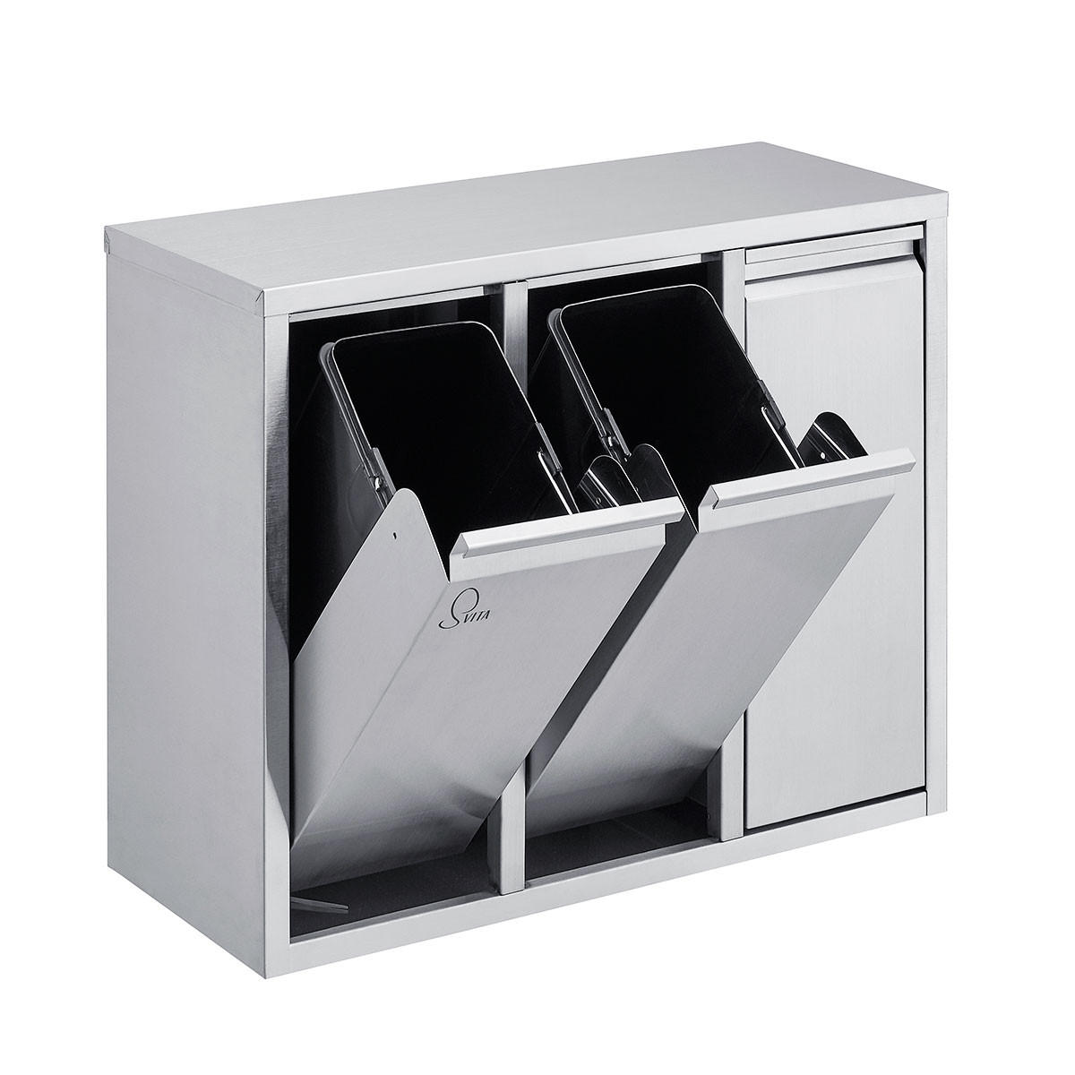 MÜLLEIMER Wandbefestigung H3X8 - Silberfarben, Metall (58/47/24cm) - SVITA