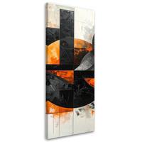 LEINWANDBILD 3D und geometrisch 50x150cm - Orange, Textil (50/150cm) - Feeby