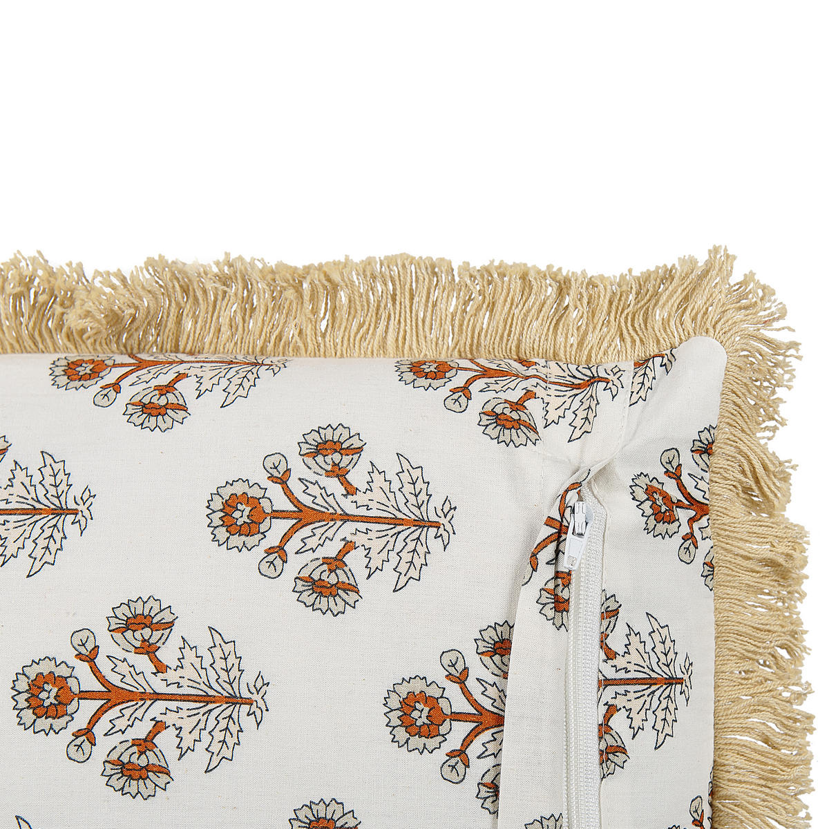 DEKOKISSEN Hellbeige 45/45 cm Omorika - Beige, Naturmaterialien/Textil (45/45cm) - Beliani