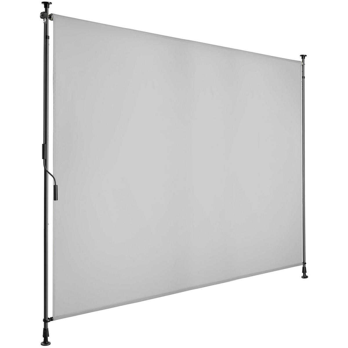 KLEMMMARKISE Taija, leichtgängige Handkurbel, hellgrau - Hellgrau, Kunststoff (208/310cm) - tectake