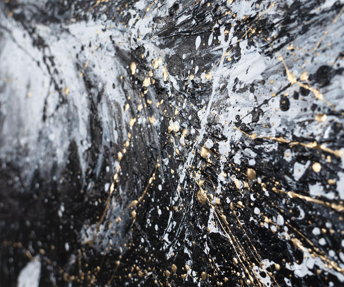 GEMÄLDE Energie der Geschwindigkeit Schattenfugenrahmen Weiß 140x100 cm - Weiß, Holz (140/100cm) - YS-art gallery