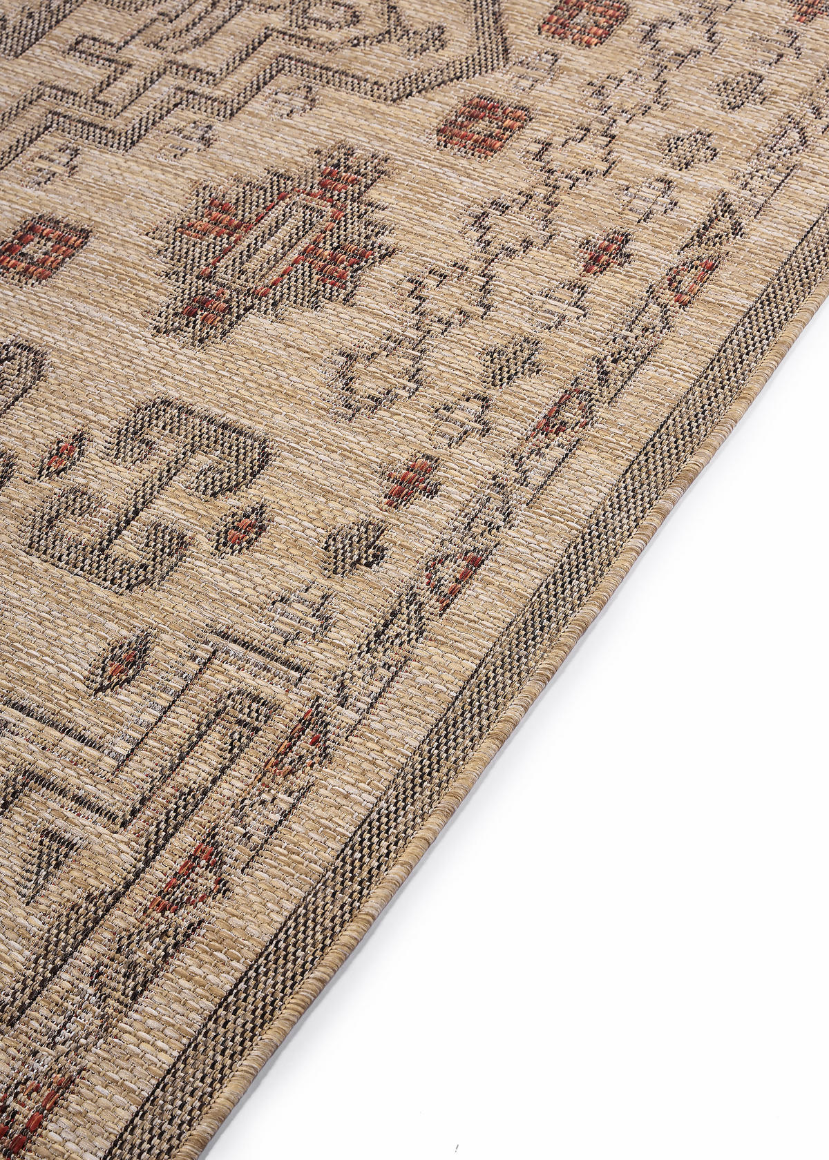 TEPPICH YUCANA Beige Outdoor Flachgewebe 120/170 cm - Beige, Textil (120/170cm) - Tapiso