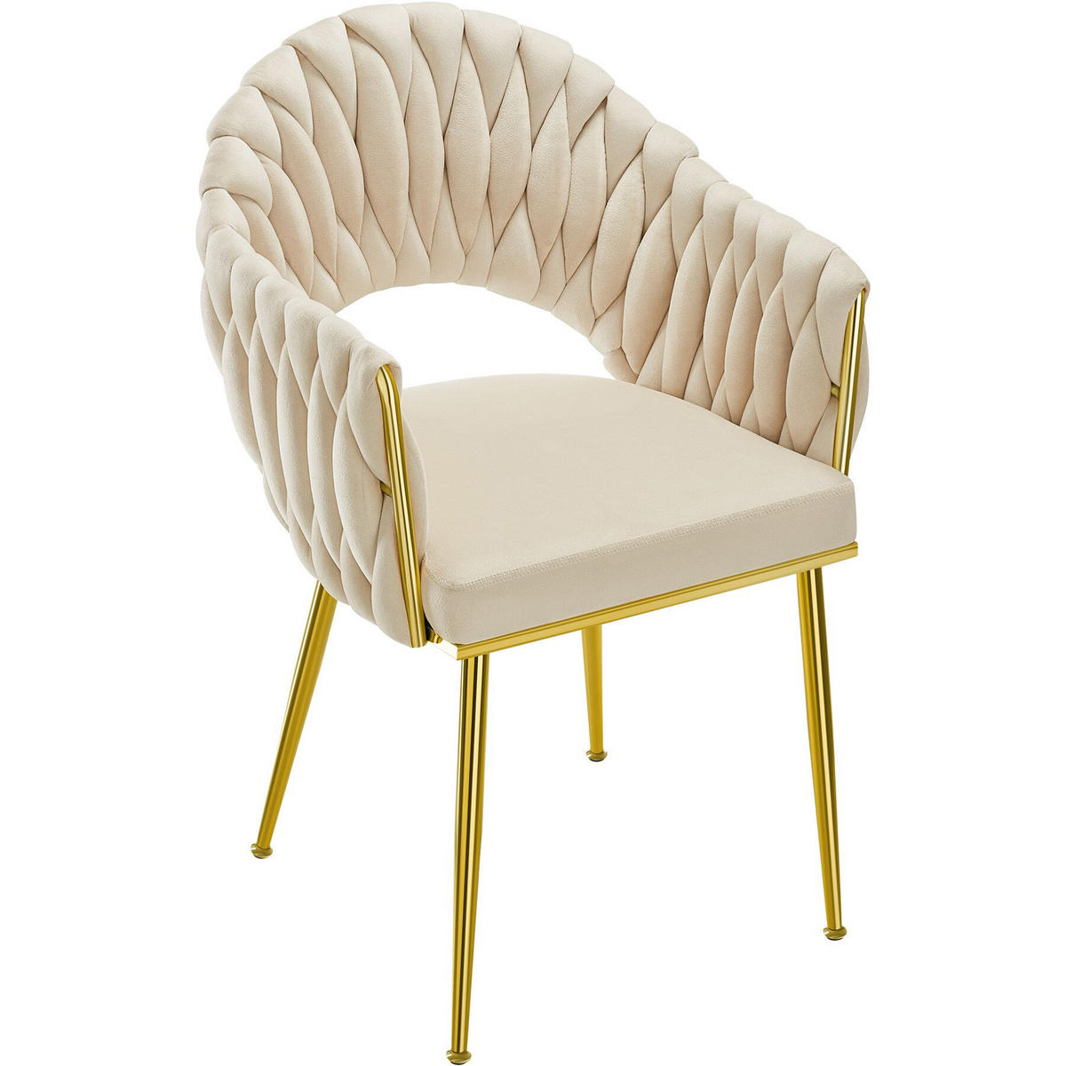 ,,SANDFARBEN/GOLD - Sandfarben/Goldfarben, Kunststoff (55/84/57cm) - tectake