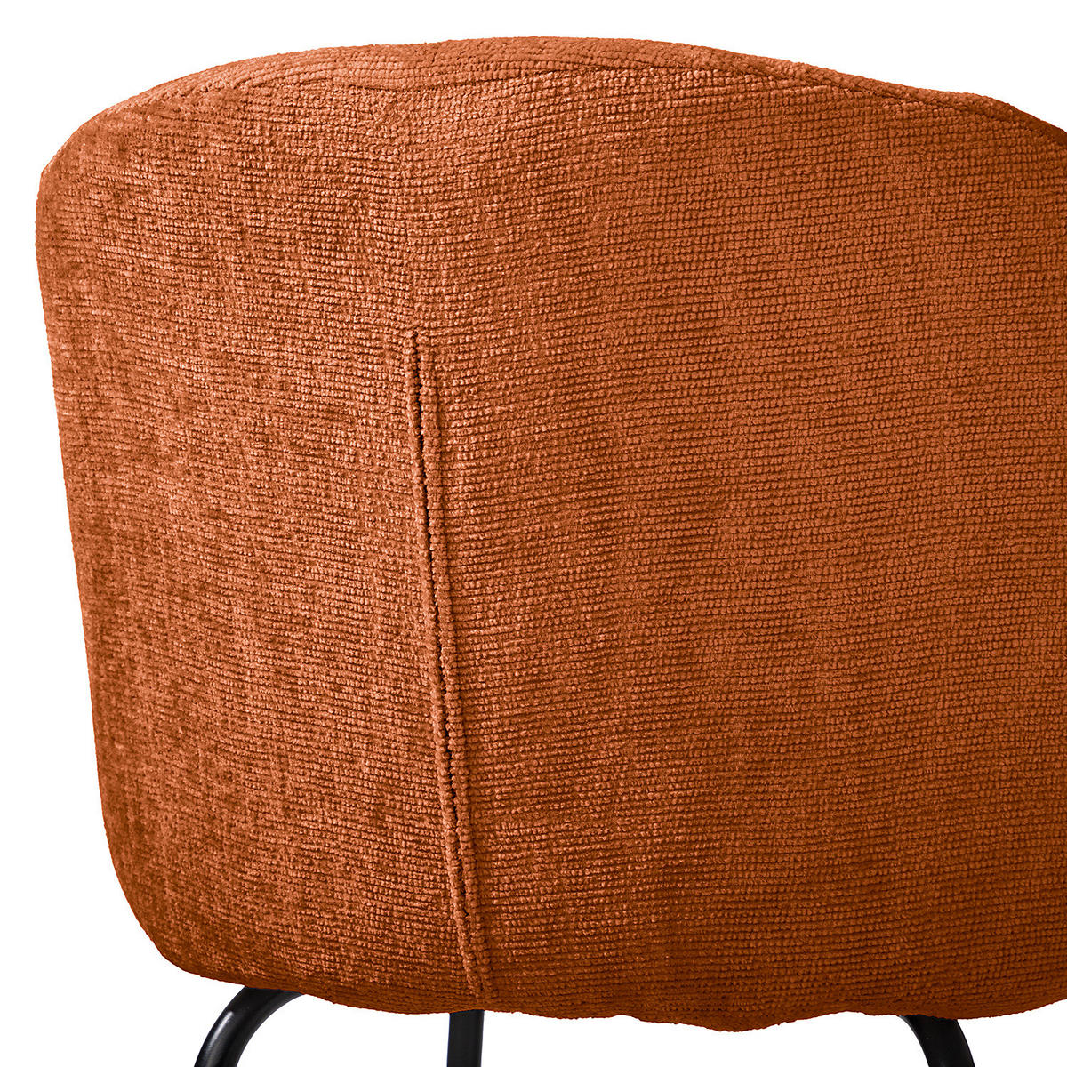 POLSTERSTUHL - 2er-Set - Chenille / Edelstahl - Terracotta, Textil/Metall (54/78/50cm) - home24