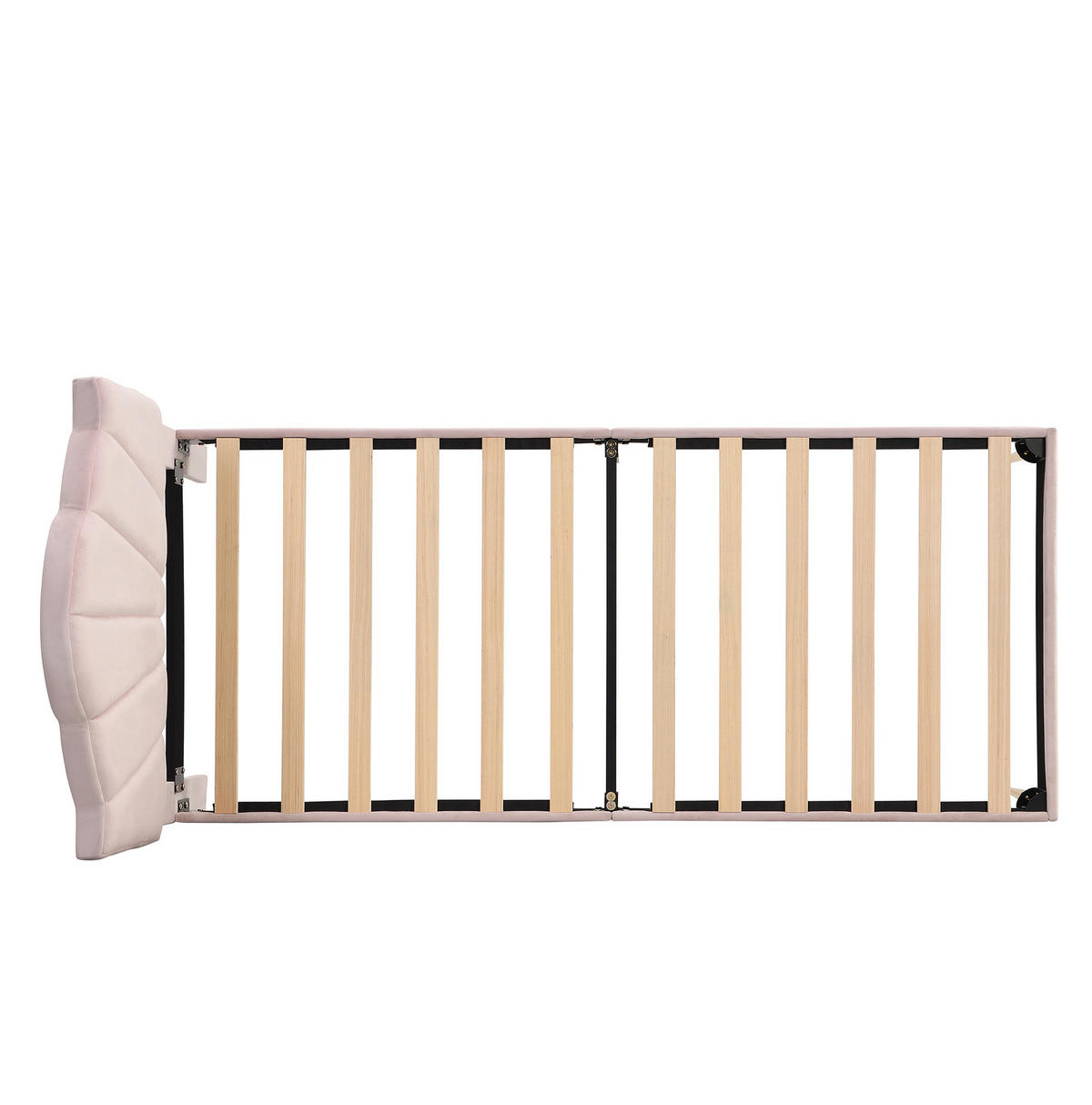 POLSTERBETT mit verstellbarem Kopfteil 90x200 cm Samt Pink - Pink, Metall (90/200cm) - Meubliv