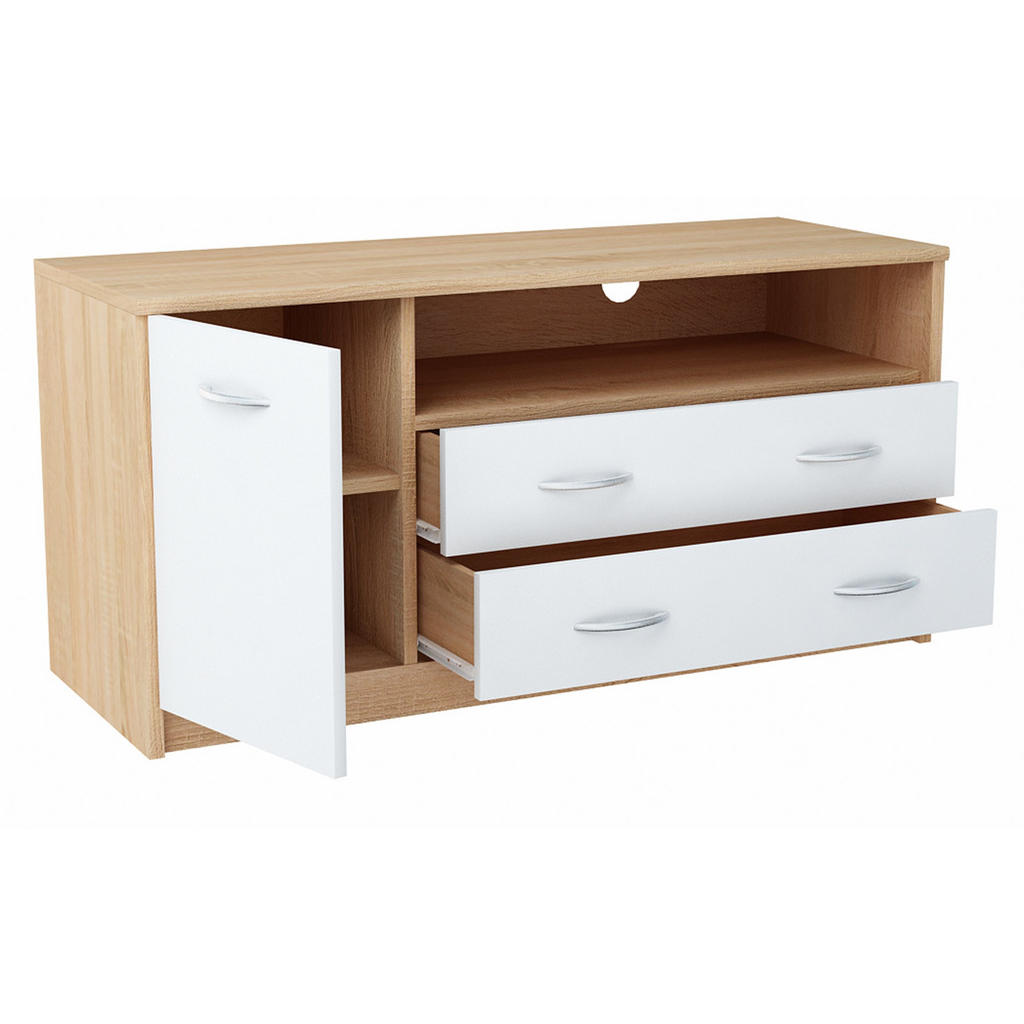 Thumbnail - Matkam Möbel Fernsehkommode, Sonoma Eiche, Holzwerkstoff, 110x55x41 cm, Wohnzimmer, Wohnwände, Lowboards, Lowboards steh...