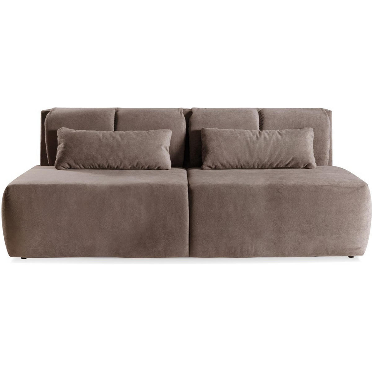 SCHLAFSOFA 3-Sitzer Trevi mit Schlaffunktion, Braun - Schwarz/Braun, Textil (206/82/91cm) - Beautysofa