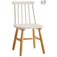 STUHL FÜR KINDER 2er-Set Holz Weiß - Weiß, Holz (31/59/31cm) - Nordlys