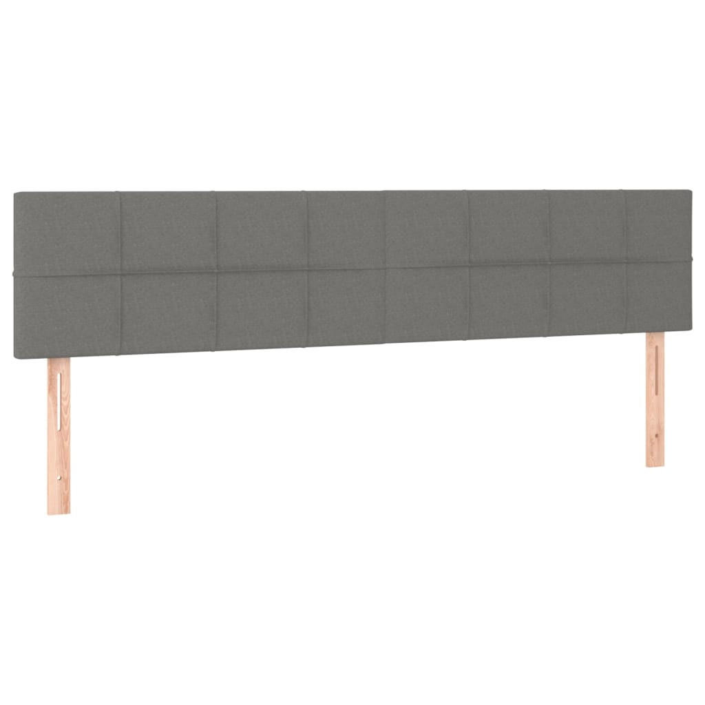 vidaXL Kopfteile Dunkelgrau 5x88x200 cm