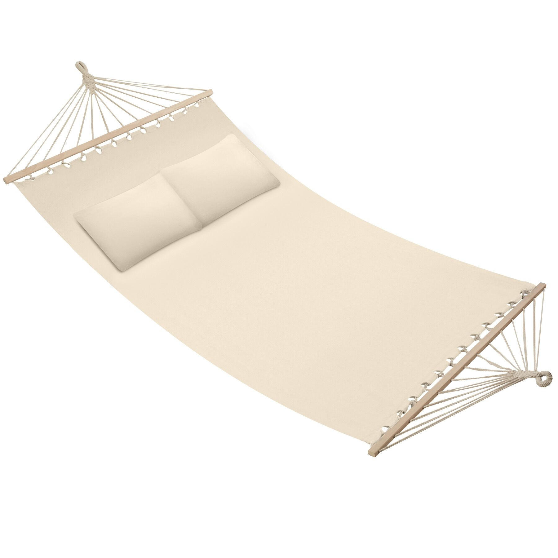 HÄNGEMATTE Eden,230 x 145 cm,beige - Beige, Kunststoff (150/2.5/325cm) - tectake