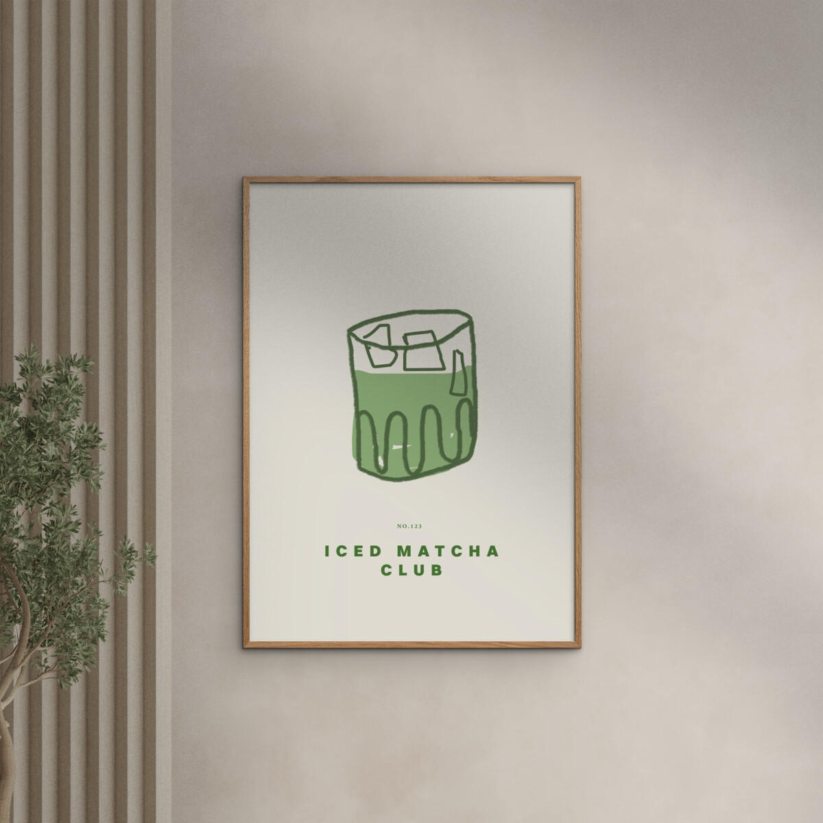 POSTER mit Rahmen Affordable Art Prints - Chilled Green Elixir - Eichefarben/Grün, Holz/Papier (30/40cm) - Poster&Frame