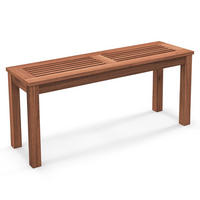 HOLZBANK für die Terrasse Natur - Braun, Holz (30.5/47/100cm) - COSTWAY