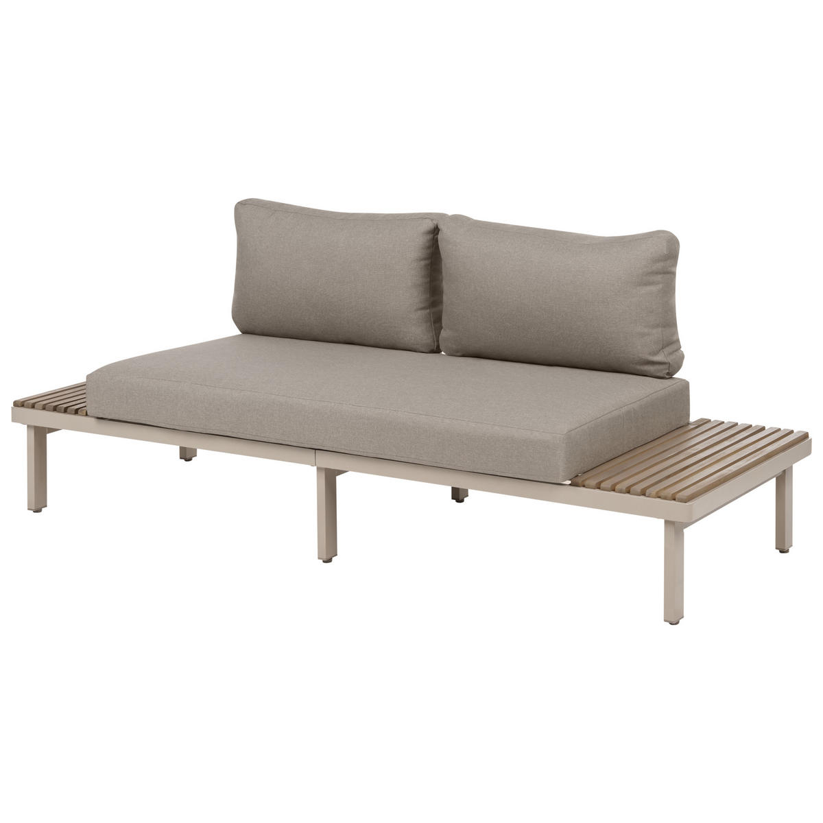 GARTENSOFA 2-Sitzer Akazienholz Beige Fivizzano - Hellbraun/Beige, Holz (195/78/73cm) - Beliani