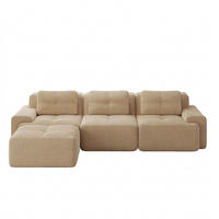 ECKSOFA 293/177/69 cm Beige mit Ottoman - Beige, Textil (293/177cm) - Oxeza