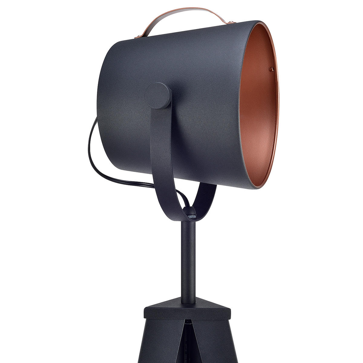 STEHLEUCHTE Schwarz - Schwarz, Metall (158/59.9/158cm) - Teamson Home