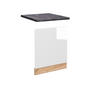 FRONTBLENDE Fame-Line Weiß Hochglanz 60 cm, AP Anthrazit - Weiß Hochglanz/Eiche Wotan, Holzwerkstoff (60/67.4/1.6cm) - Vicco