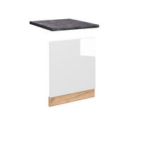 FRONTBLENDE Fame-Line Weiß Hochglanz 60 cm, AP Anthrazit - Honigeiche/Weiß Hochglanz, Holzwerkstoff (60/67.4/1.6cm) - Vicco