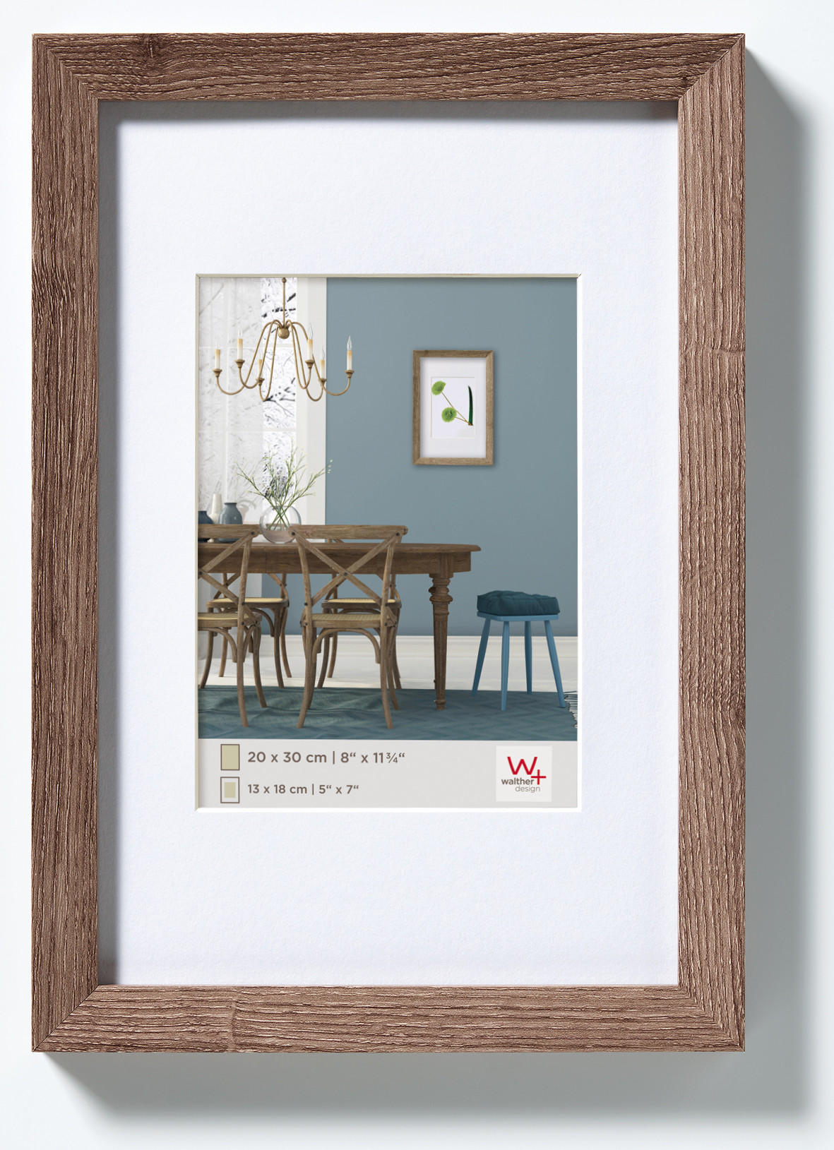 walther design Bilderrahmen Nussbaum 16.5x21.5 cm
