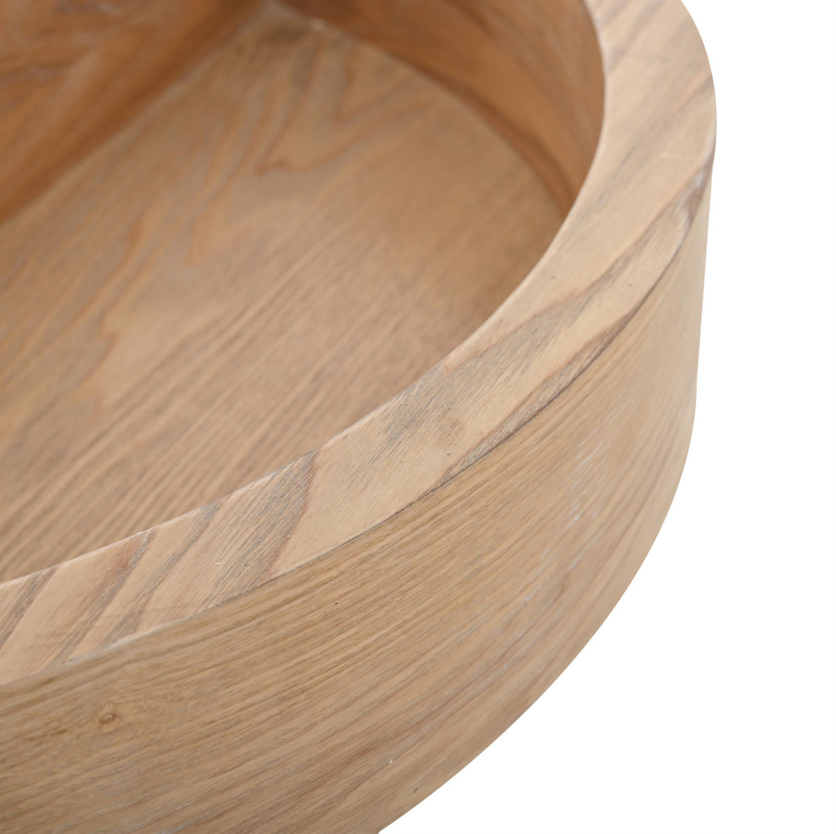 COUCHTISCH aus MDF 60x60x35,1 cm Weiß/Natur, 360° drehbar mit Stauraum - Weiß, Holzwerkstoff (60/60/35.1cm) - IVMEU
